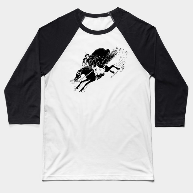 HORSE RIDER Baseball T-Shirt by TheCosmicTradingPost